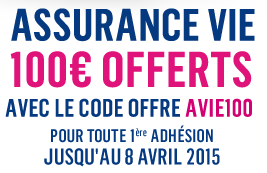 100€ offerts pour 300€ versés sur Boursorama Vie !