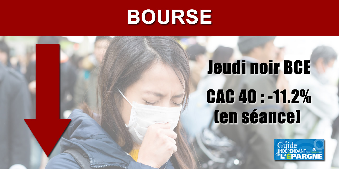 La BCE déçoit fortement, le CAC40 perd plus de (-11.2%) en séance La BCE déçoit fortement, le CAC40 perd plus de (-11.2%) en séance